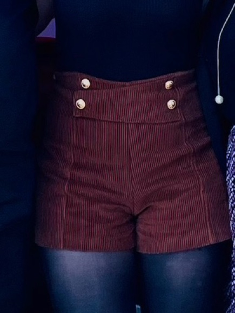 Goodnight Macaroon Brown High Waist Shorts